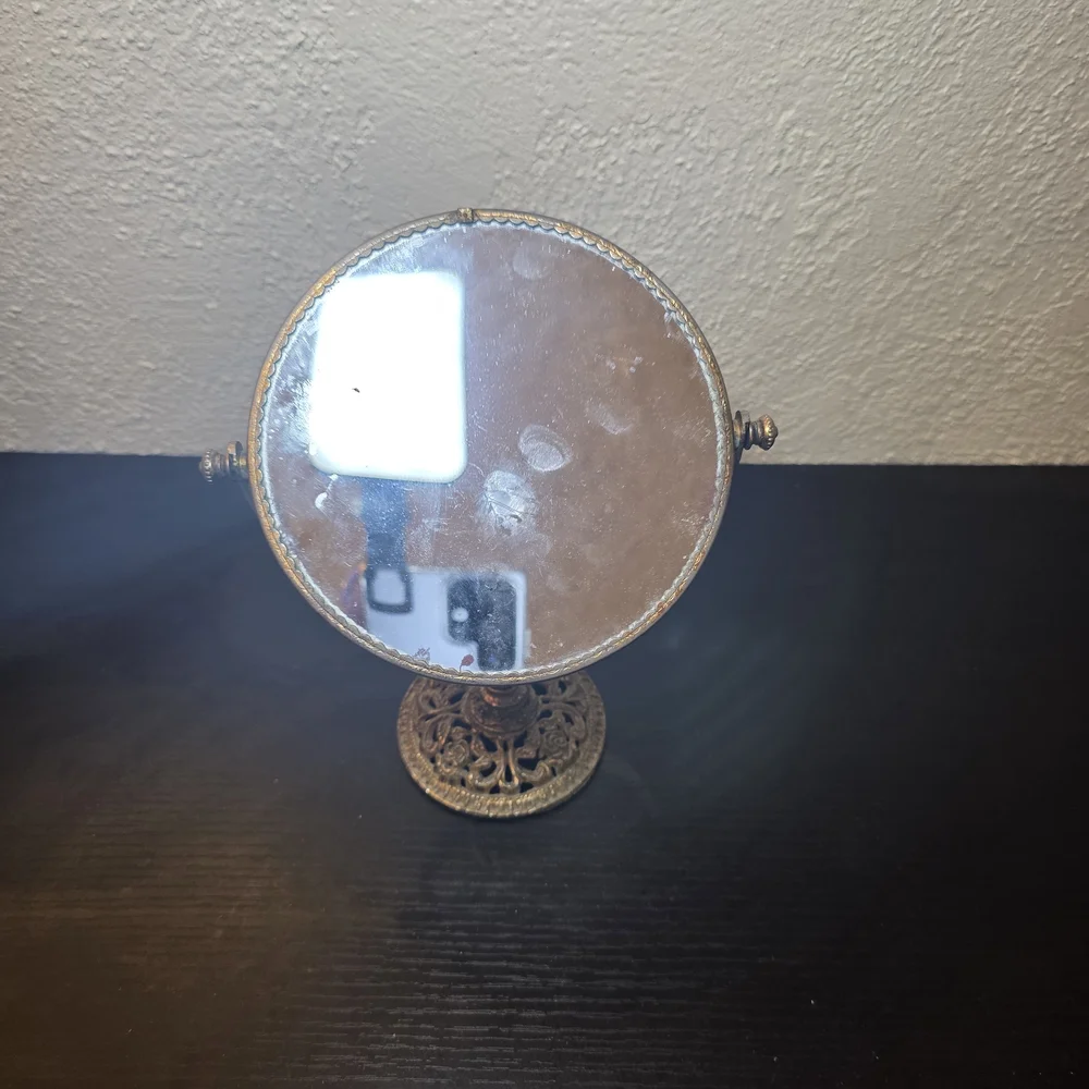 Vintage Gold Tabletop Mirror
